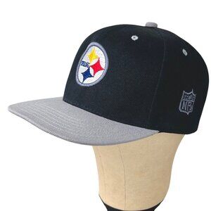 Pittsburgh Steelers NFL Snapback Hat Black & Gray Adjustable Cap Fan Gear Unisex